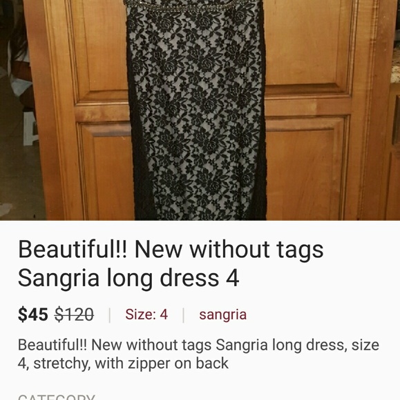 Beautiful!! Sangria dress size 4, new without tags - Picture 4 of 4